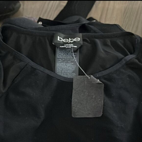 NWT Bebe Sexy Mesh back and sides Sleeveless bodysuit Black Small - Picture 8 of 8